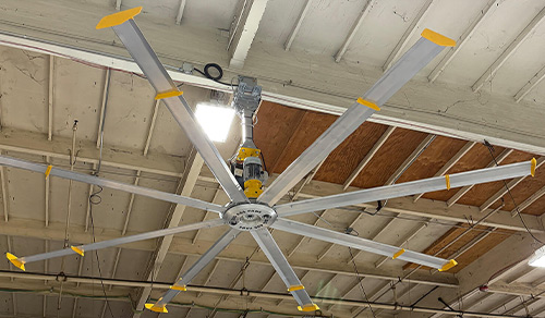 HLVS Fan installed in a warehouse